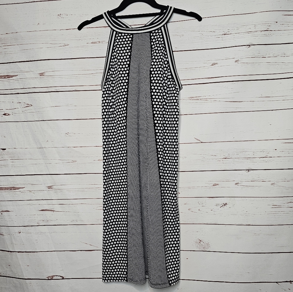 Max Studio Stripe & Polka Dot Halter Dress